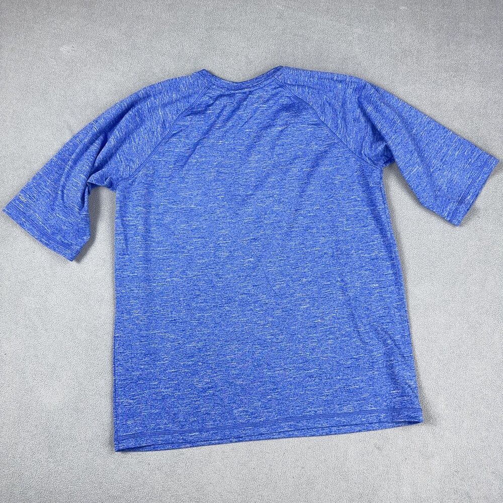 Nike Shirt Youth XL Blue Dri-FIT Short Sleeve UPF 40+ Training Top Swoosh Logo - Picture 8 of 8